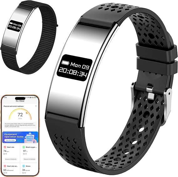 Smart Fitness Tracker with 24/7 Heart Rate, Sleep Tracking, IPX8 Waterproof, HD Display, 24+ Sports Modes, Pedometer, Phone Notifications, Music Control(Silver)
