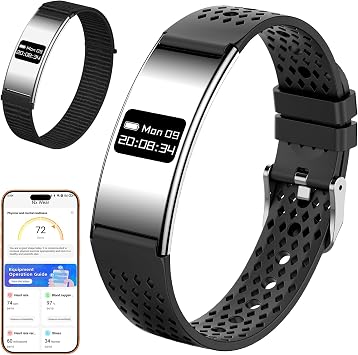 Smart Fitness Tracker with 24/7 Heart Rate, Sleep Tracking, IPX8 Waterproof, HD Display, 24+ Sports Modes, Pedometer, Phone Notifications, Music ControlSilver