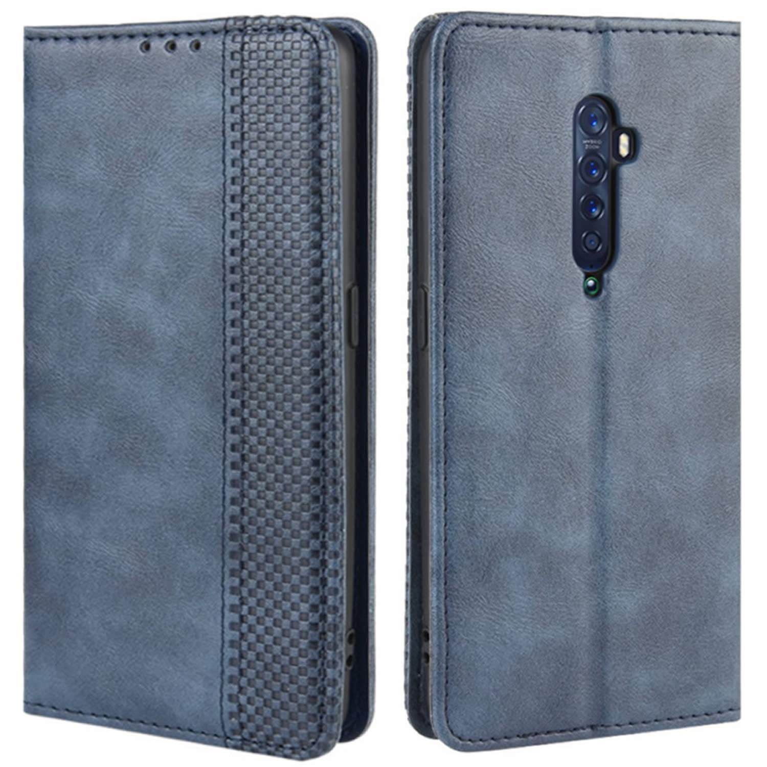 KANVOOS Cover per Oppo Reno2 / Oppo Reno 2, Cover a Libro Portafoglio in Pelle PU [Porta Carte] [Magnetica], Antiurto Flip Case Custodia per Oppo Reno2 / Reno 2 (Nero