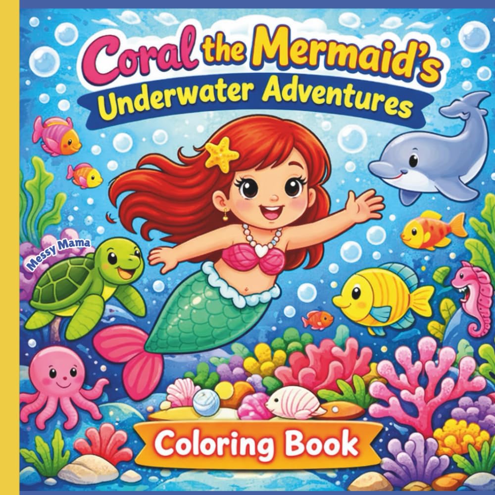 Coral the Mermaid’s Underwater Adventures! Coloring Book