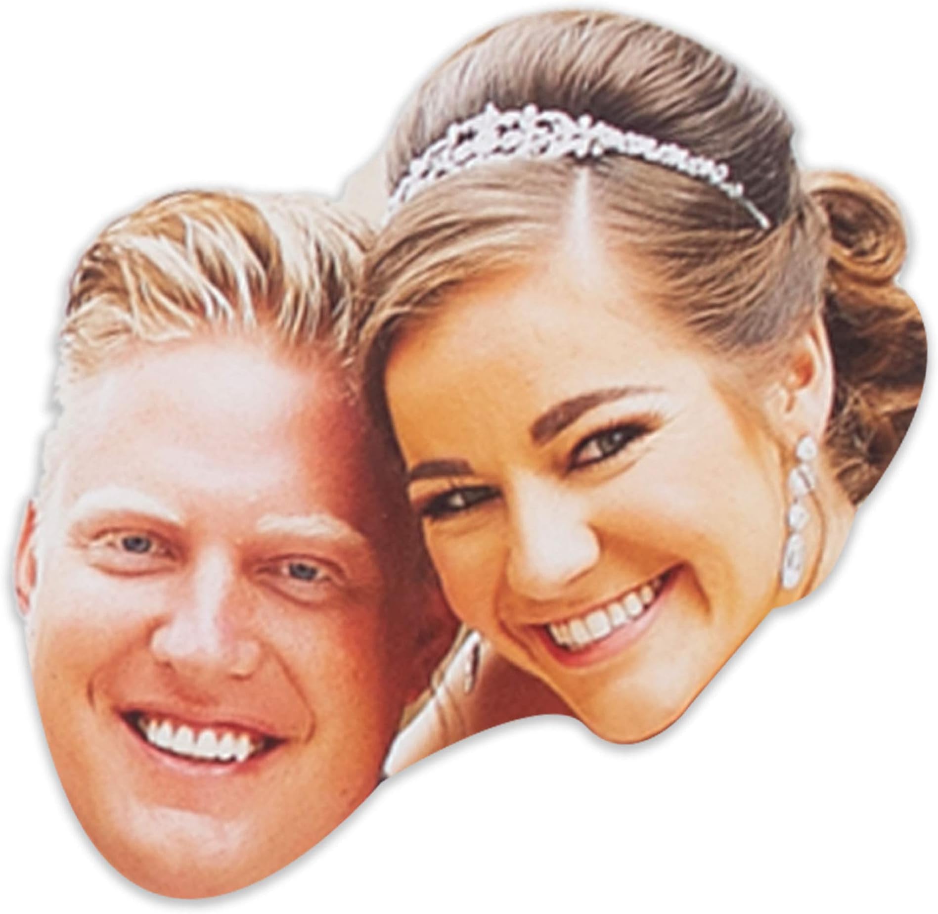 Shindigz - Big Head Cutout Party Decorations - Custom Photo Head Cutout - Available in 18”, 24” or 36” - Colorful Décor for Celebrations, Bachelorette Party, Bridal Shower, or Wedding Anniversary