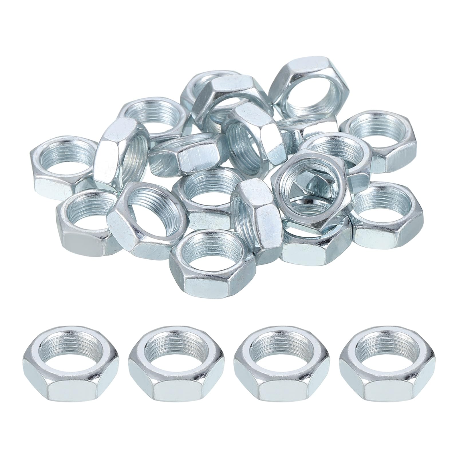 PATIKIL M12x1x7mm Steel Hex Nuts