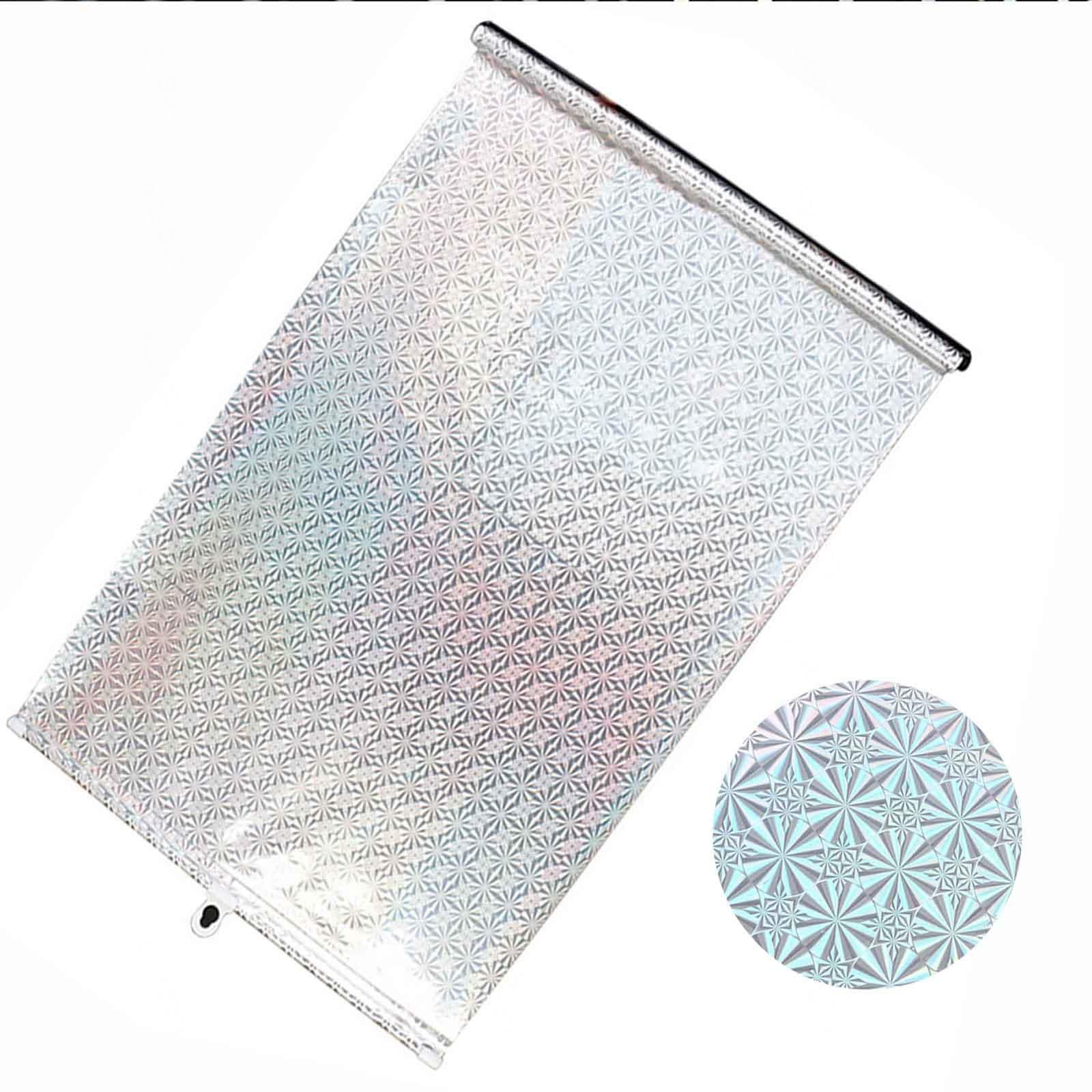 TZYYAO Blackout roller Blind,Suction Cup Sunshade curtain,Temporary Portable Window Cover Curtain,Retractable,No Drilling Roller Blinds,Privacy Blinds,for car,balcony,Silver-68×125cm(26.8 * 49.2in)