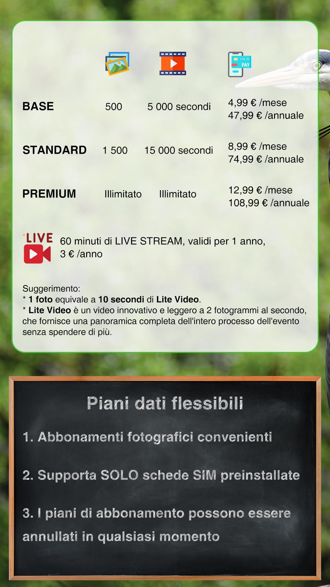 GardePro X50 Pro Max Fotocamera da Caccia 4G LTE con Streaming Live, Batteria Ricaricabile da 8000mAh, Scheda SD Integrata, 48MP 1296P, Animali Movimento Attivato Visione Notturna Esterna X50PLMB