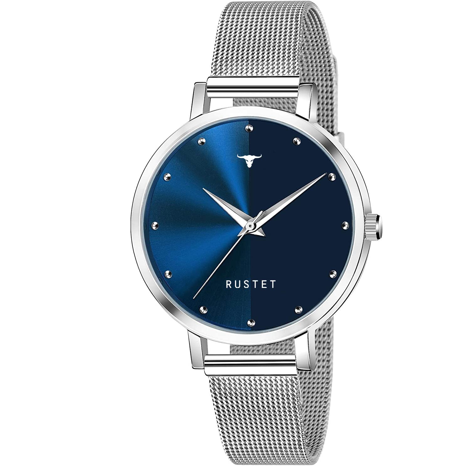 RUSTET Analogue Womens Watch(Blue Dial Silver Colored Strap)-LD-L144-BLU-CH (Blue) (B09RWV341F) Amazon Price History, Amazon Price Tracker