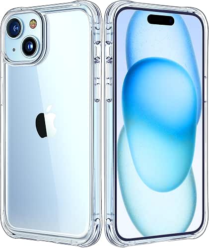Mkeke for iPhone 15 Case Clear [Not Yellowing] | [Military-Grade