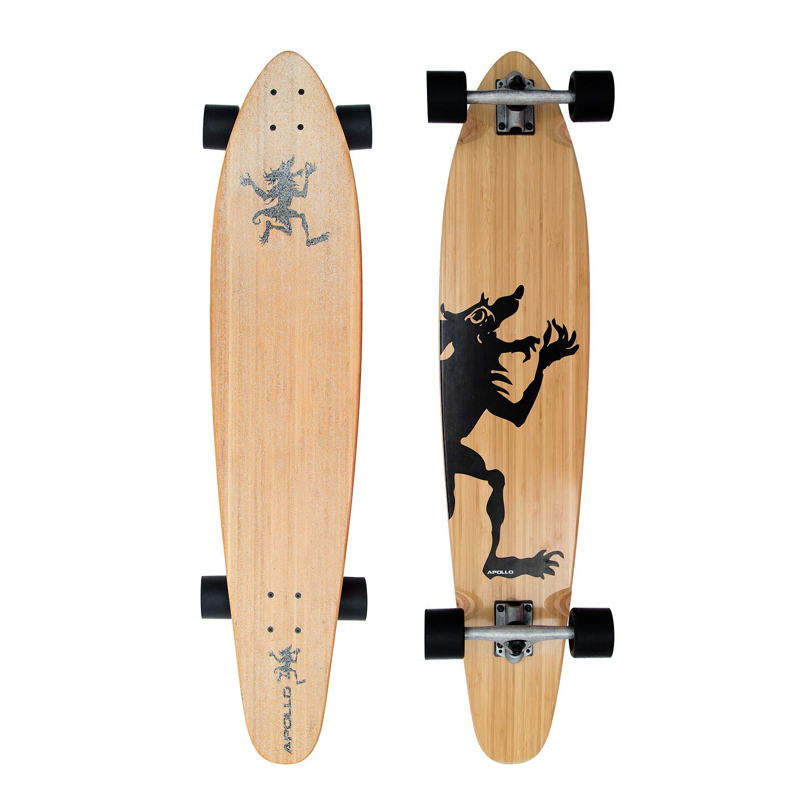 Apollo Hawaiian Wulff Kicktail Longboard – Komplettboard mit High Speed ABEC Kugellagern