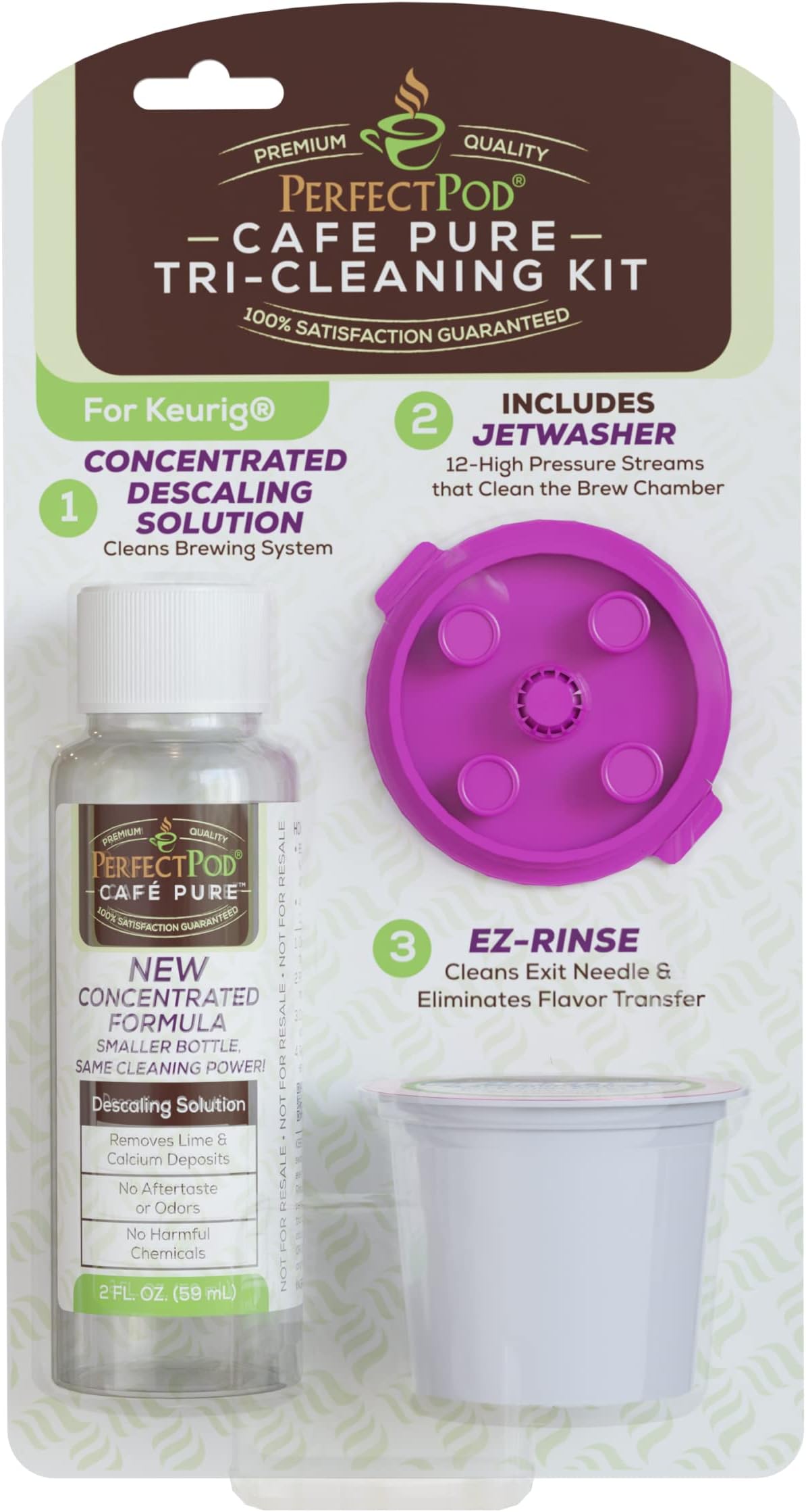 Amazon.com: PERFECT POD Cafe Pure Descaling Solution Cleaning Kit with ...