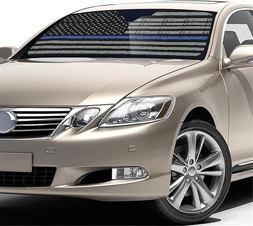 Miniatura 7 de CLOHOMIN Parasol para parabrisas delantero con estampado floral de mariposa azul elegante para automóvil, SUV, camión, protección UV y calor, ajuste