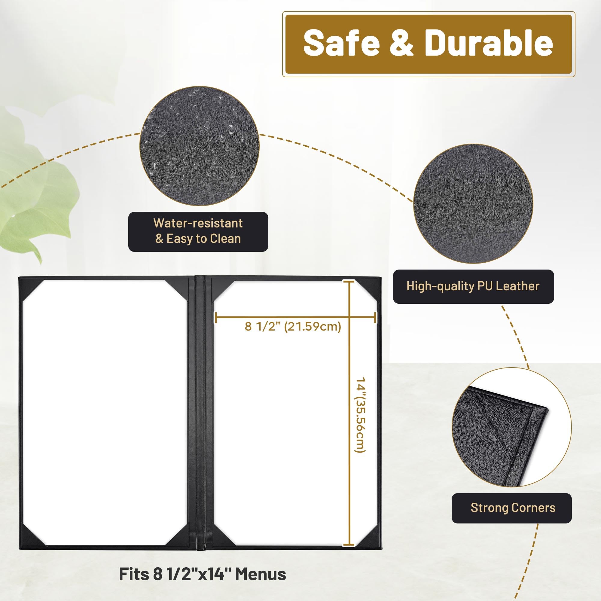 WeChef 5 Pack Menu Covers 8.5