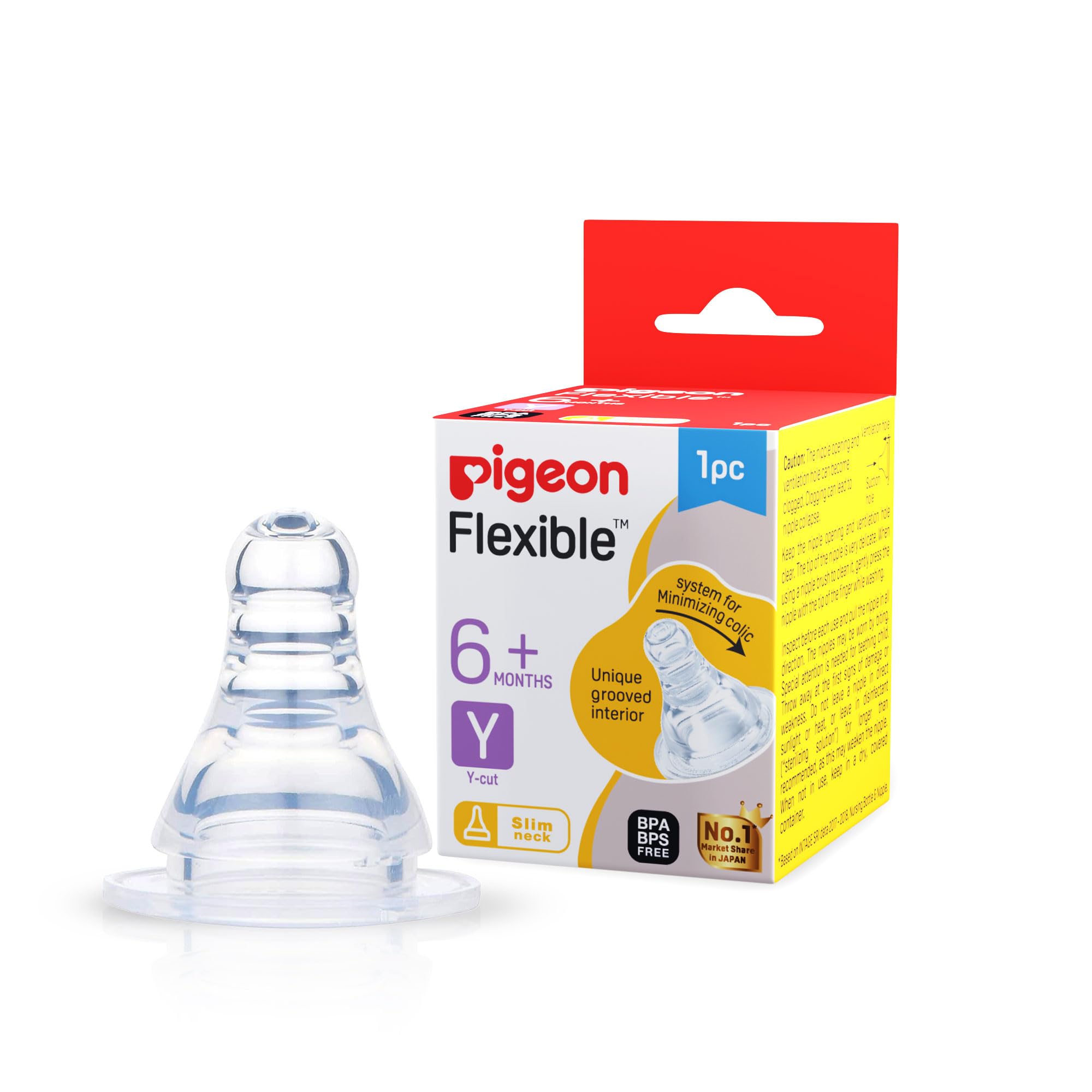 Pigeon Peristaltic Nipple Y Cut,For 6+ Month Babies,BPS Free,BPA Free-image-36