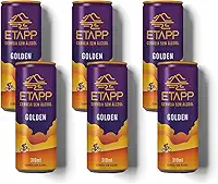 Cerveja ETAPP Golden Sem Álcool, 310ml, Artesanal, Leve, Equilibrada, Frescor Natural, Notas Florais, Refrescante e Saborosa, Ideal para Pós-Treino (6 Latas)