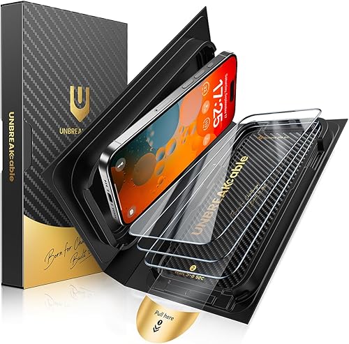 Miniatura 9 de UNBREAKcable Protector de pantalla para iPhone 15 Pro Max, vidrio templado con tecnología de alineación automática para una fácil instalación