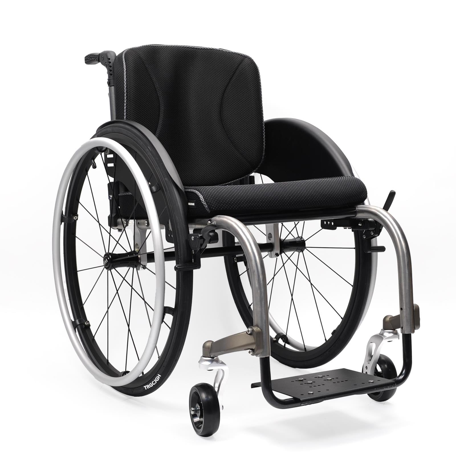 Carrozzina pieghevole Autospinta, seduta Stretta,Per disabili,Ultraleggera