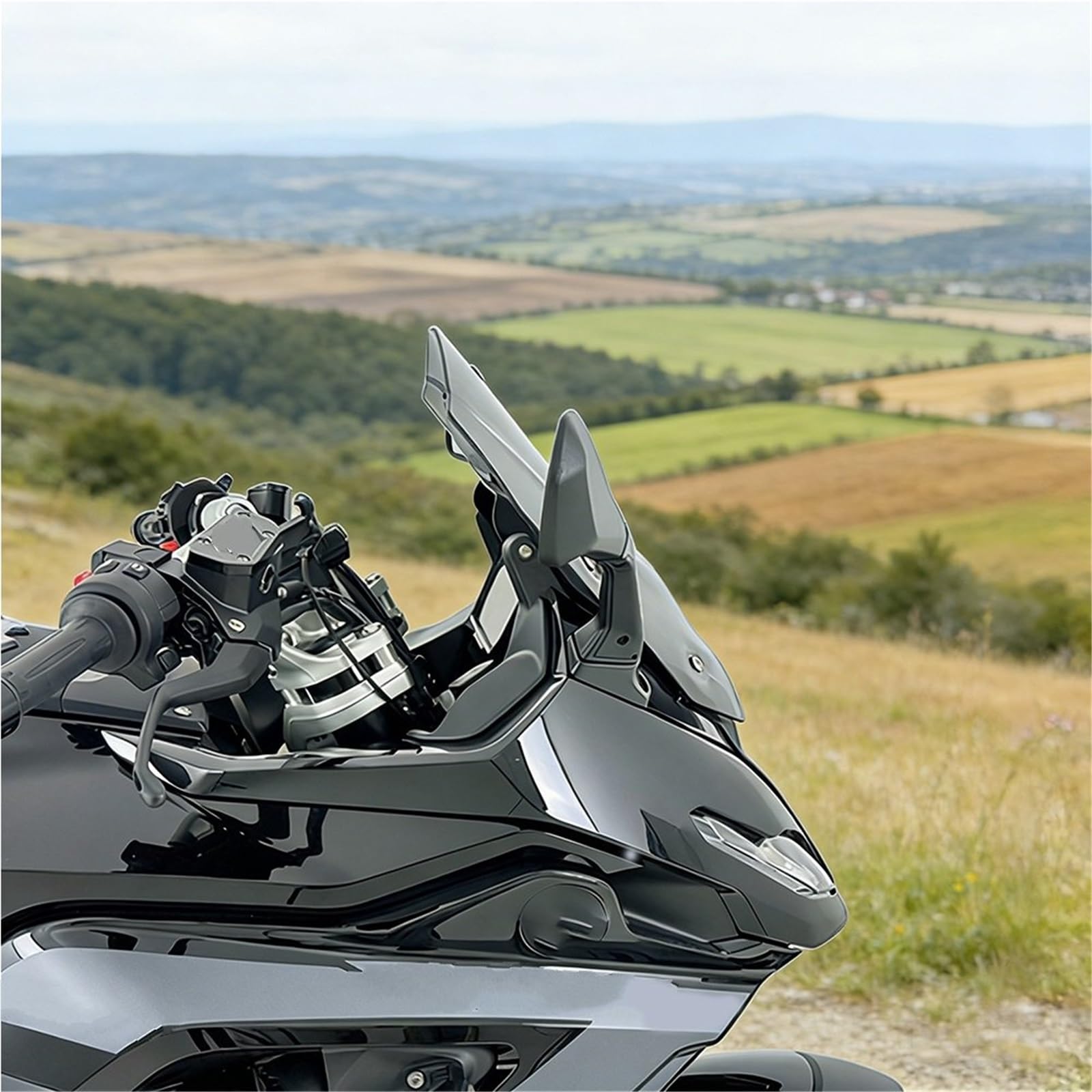 Szybka szyba motocyklowa Pasuje do BMW R1300RS | Deflektor przedniej szyby motocykla(Gray)