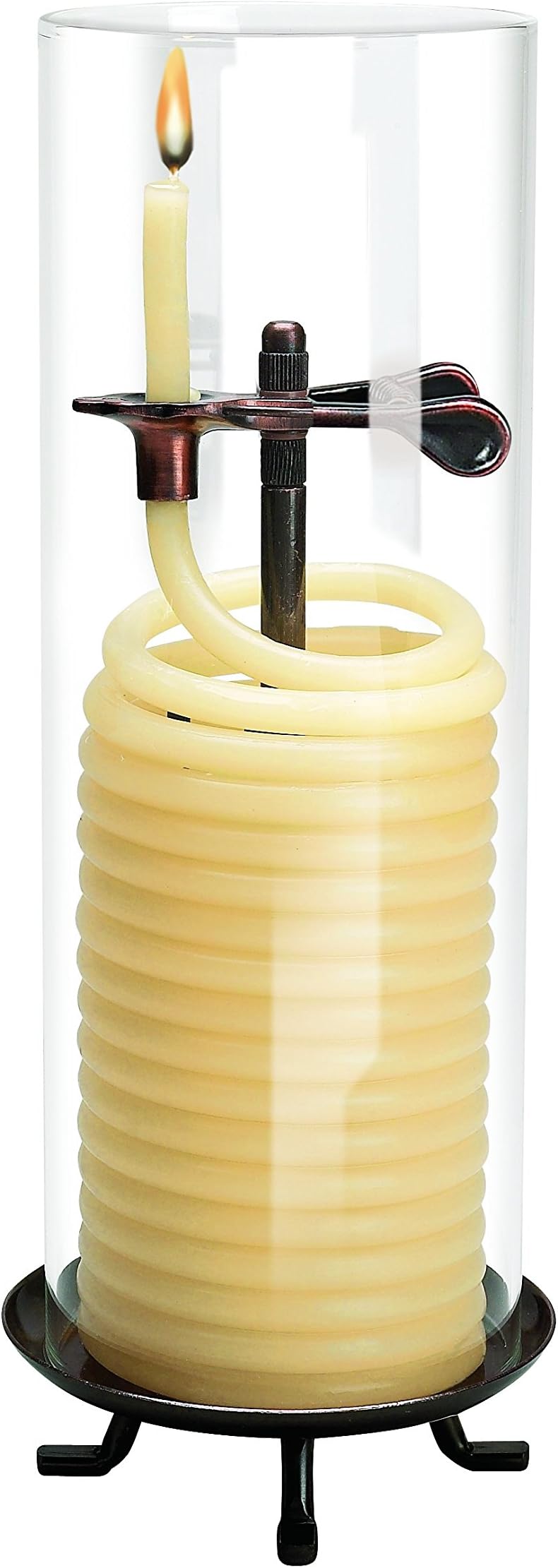 Candle by the Hour 80-Hour Citronella Candle, Glass Cylinder, Eco-Friendly Natural Beeswax with Cotton Wick