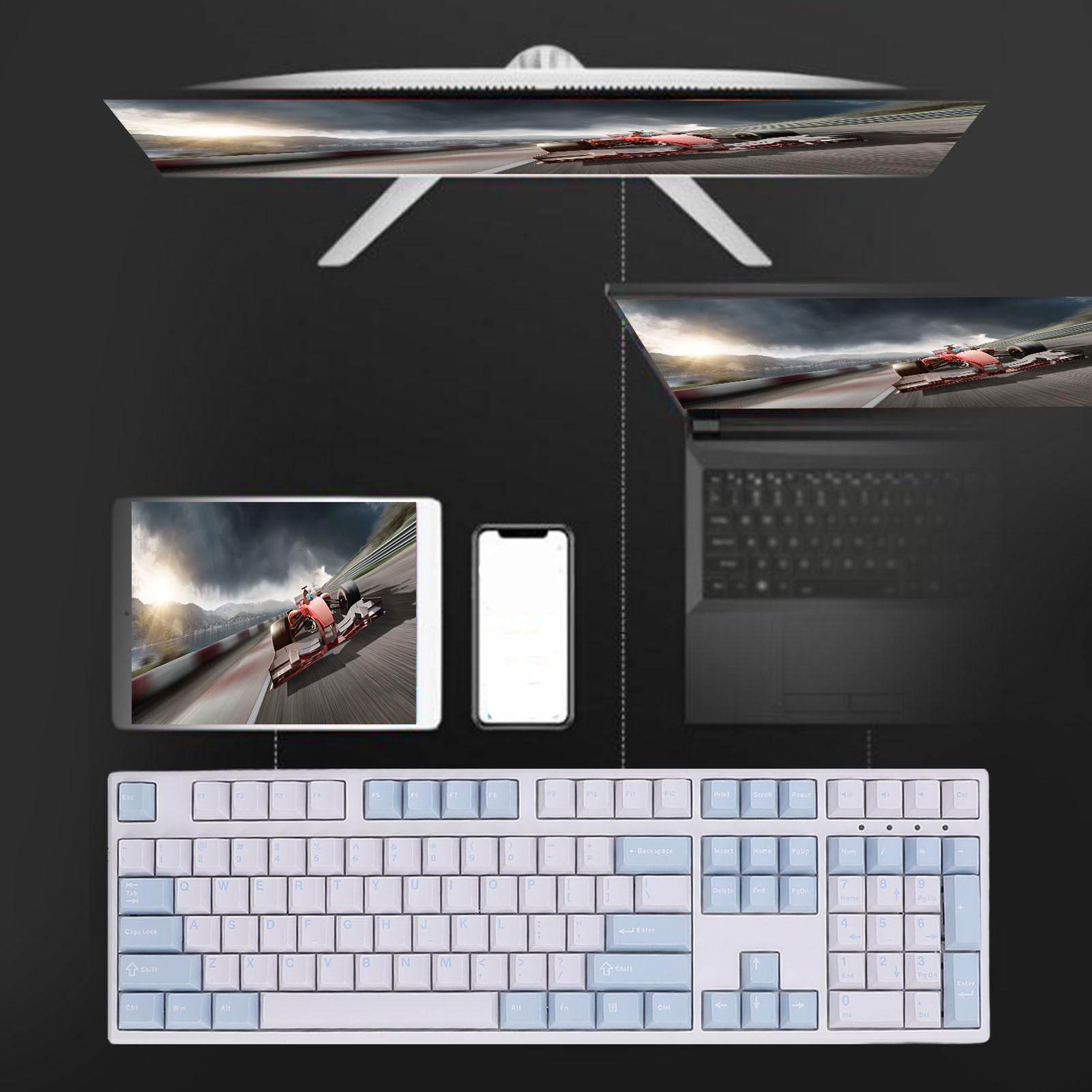 Amazon | MK108 WL メカニカルキーボード、トライモード Bluetooth 2.4