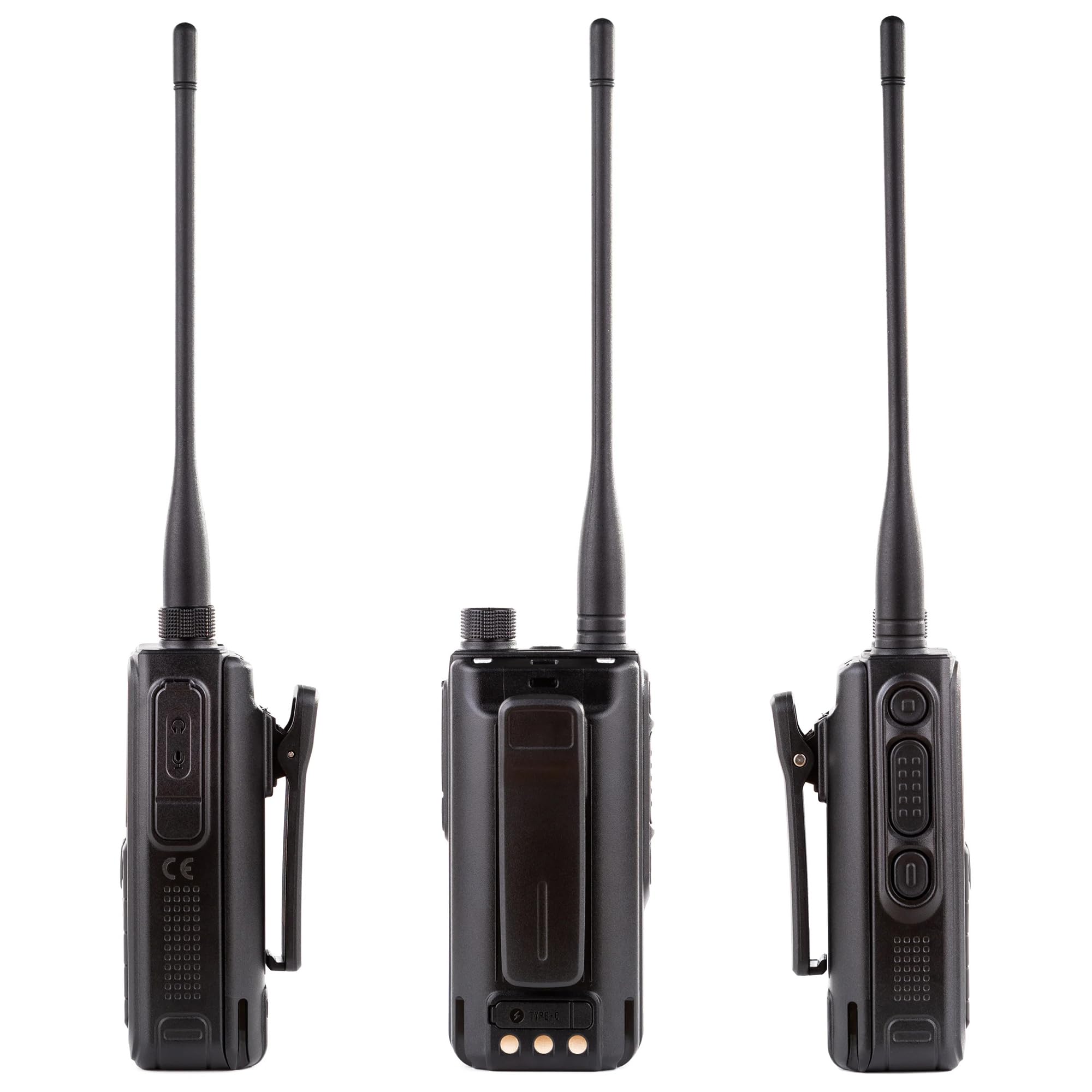 Stazione radio VHF/UHF Dynascan UV‑202 doppia banda, 5 W, 200 canali, VOX, riduzione del rumore, ricezione FM e banda aerea AM, IP67