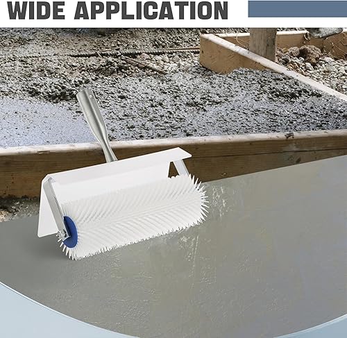 Miniatura 6 de DASBET Rodillo compuesto de enrasado con pinchos  Rodillo compuesto de 10 x 1 pulgada para piso, rodillo de aireación con pinchos, rodillo