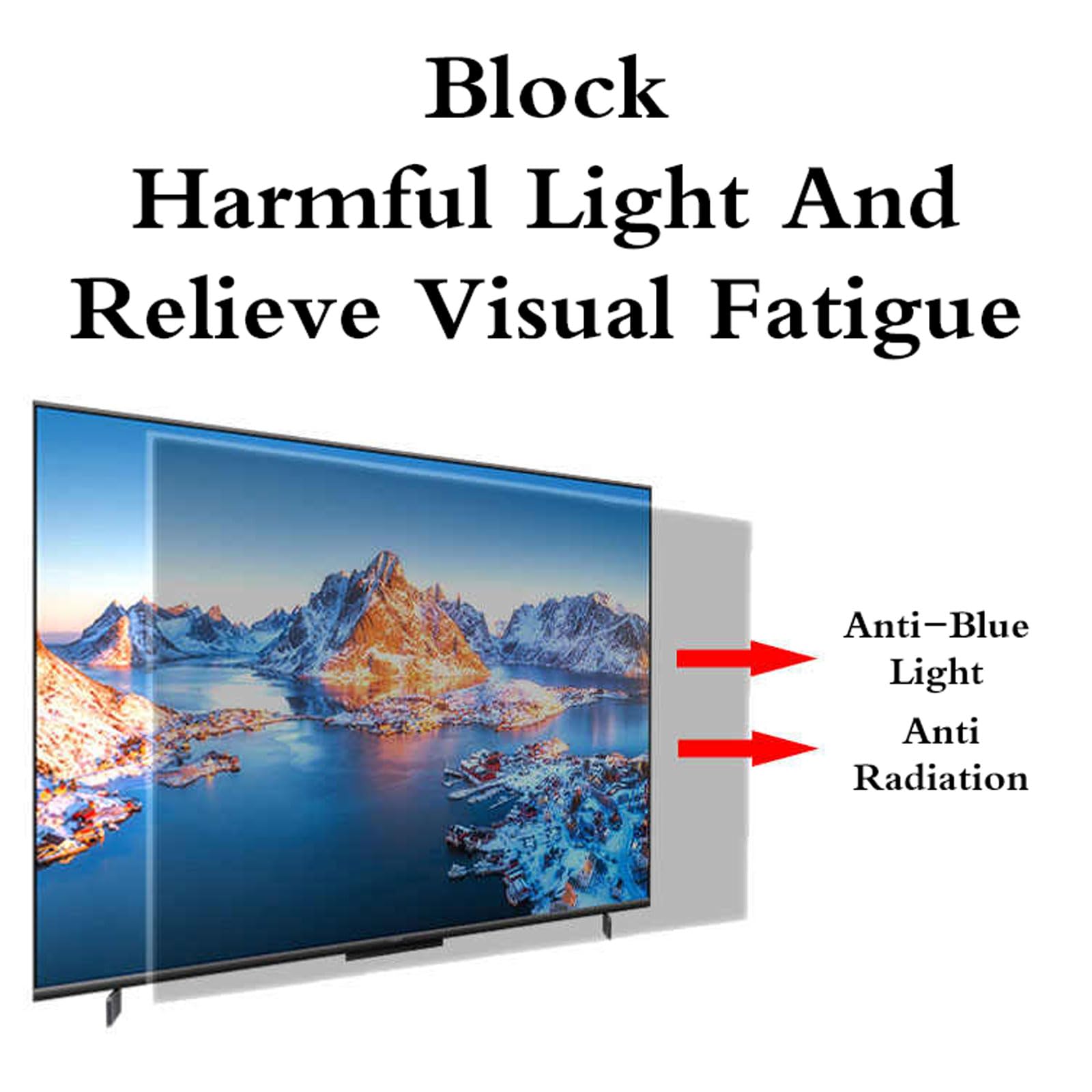 Protecteur d'écran TV Anti Reflet Lumière Bleue HDTV Film Protection pour Téléviseur