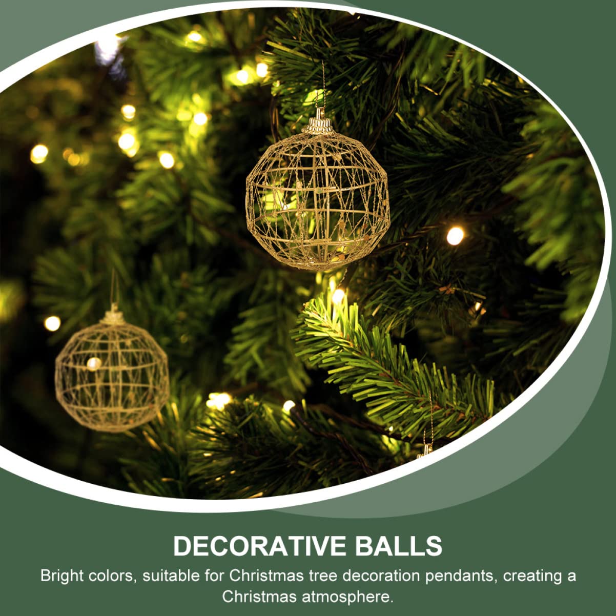 Cabilock 3 Set Di Natale Decorazioni Natalizie All'aperto Gonfiabili Natalizi Ciondolo Albero Di Natale Palline Dell'albero Di Natale Ornamenti Ferro Da Stiro Golden 12 Pezzi * 3