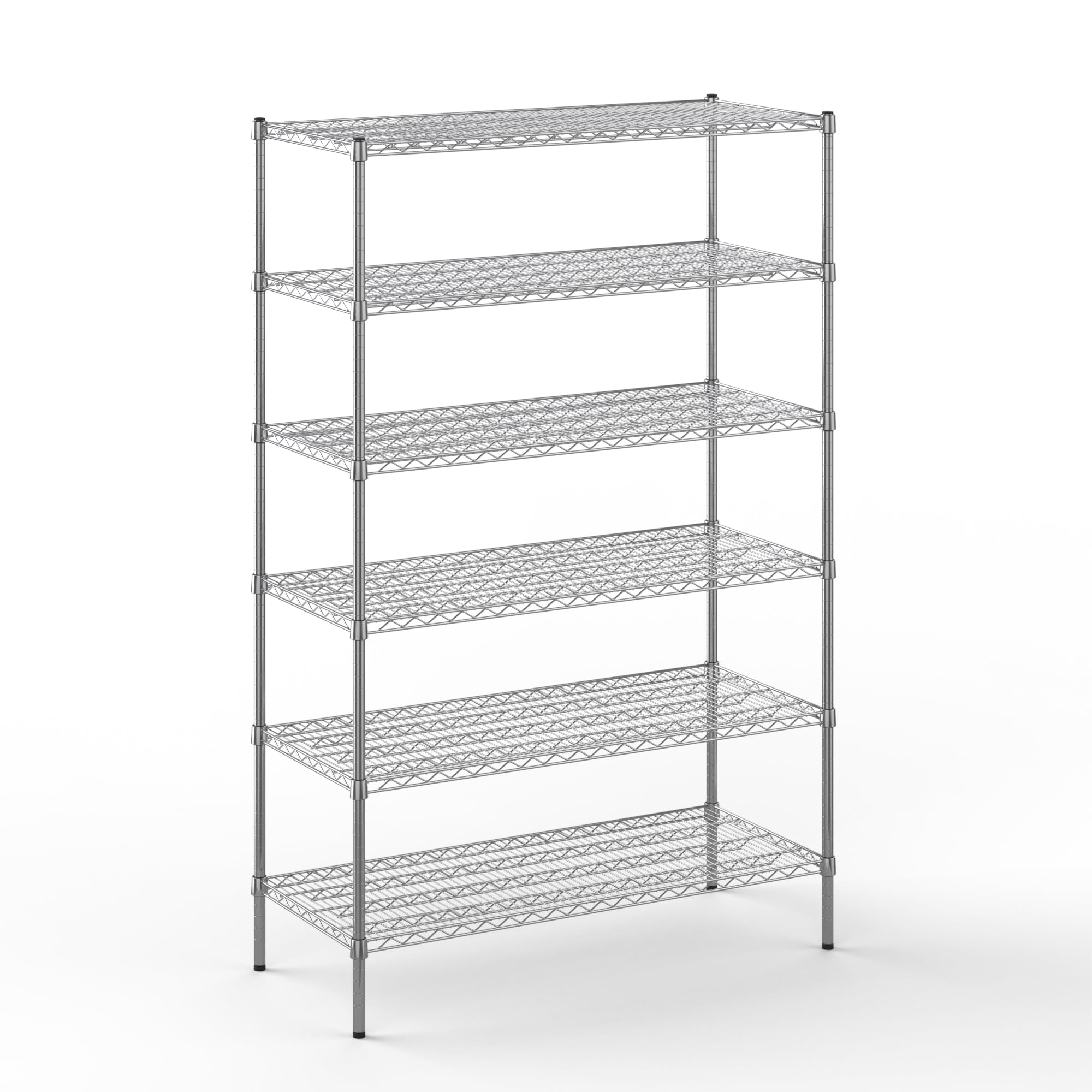 21" Deep x 48" Wide x 74" Height Wire Shelving Kit | 6-Tier | NSF Commercial Storage Rack Unit