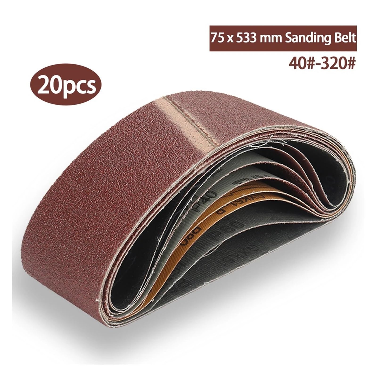 Schleifbänder 20 Stück 75 x 533 mm (3 21 Zoll) Schleifbänder, Körnung 40/60/80/120/180/240/320, Aluminiumoxid-Schleifband for Holzbearbeitung(240)