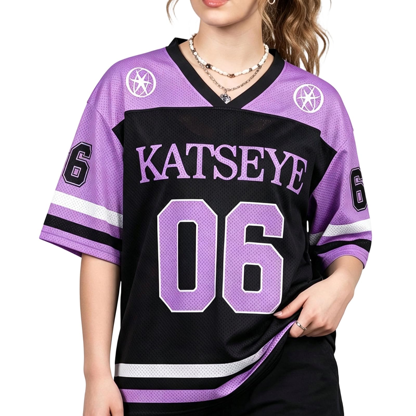 Katseye Tshirt The Wildworld Tour Jersey V-Neck Tee Concert Streetwear Tops
