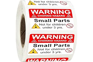 Choking Warning Warning Hazard Labels 1x 2 Inch