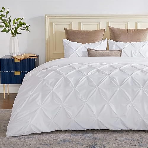 SLEEP-NEST Juego de funda de edredón extragrande de 120 x 120 pulgadas, 3 piezas, 100% algodón puro, tejido satinado, cierre de cremallera, 800