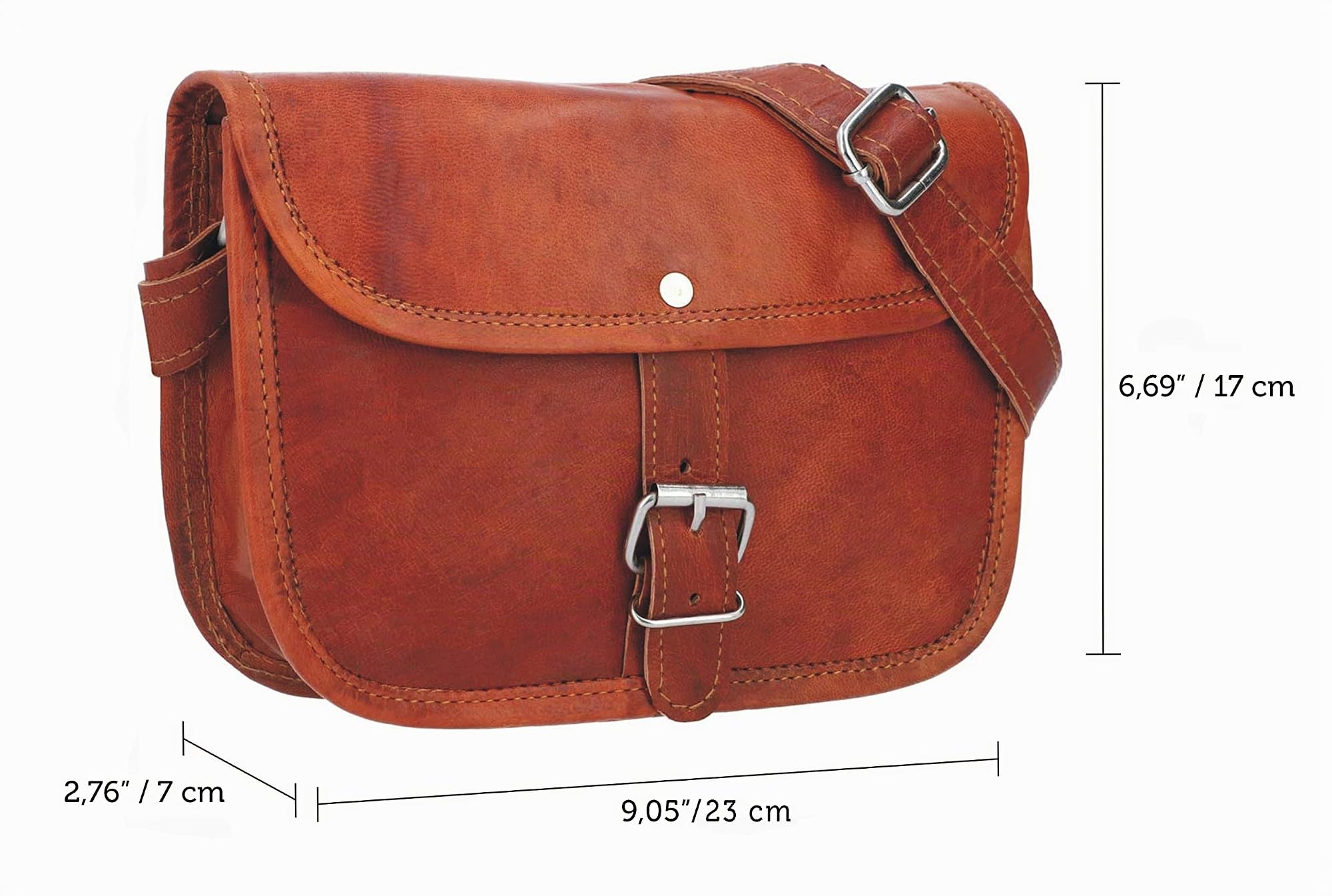 Gusti Leder Umhängetasche Mary I Handgefertigte Ledertasche Damen für Alltag & Freizeit I Elegante Leder Handtasche Damen aus Ziegenleder