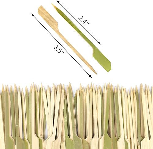 Miniatura 7 de 100 mini brochetas de bambú para barbacoa, brochetas de frutas, brochetas de carne para fiestas en la parrilla, kebabs, sándwich, frutas, fondues de