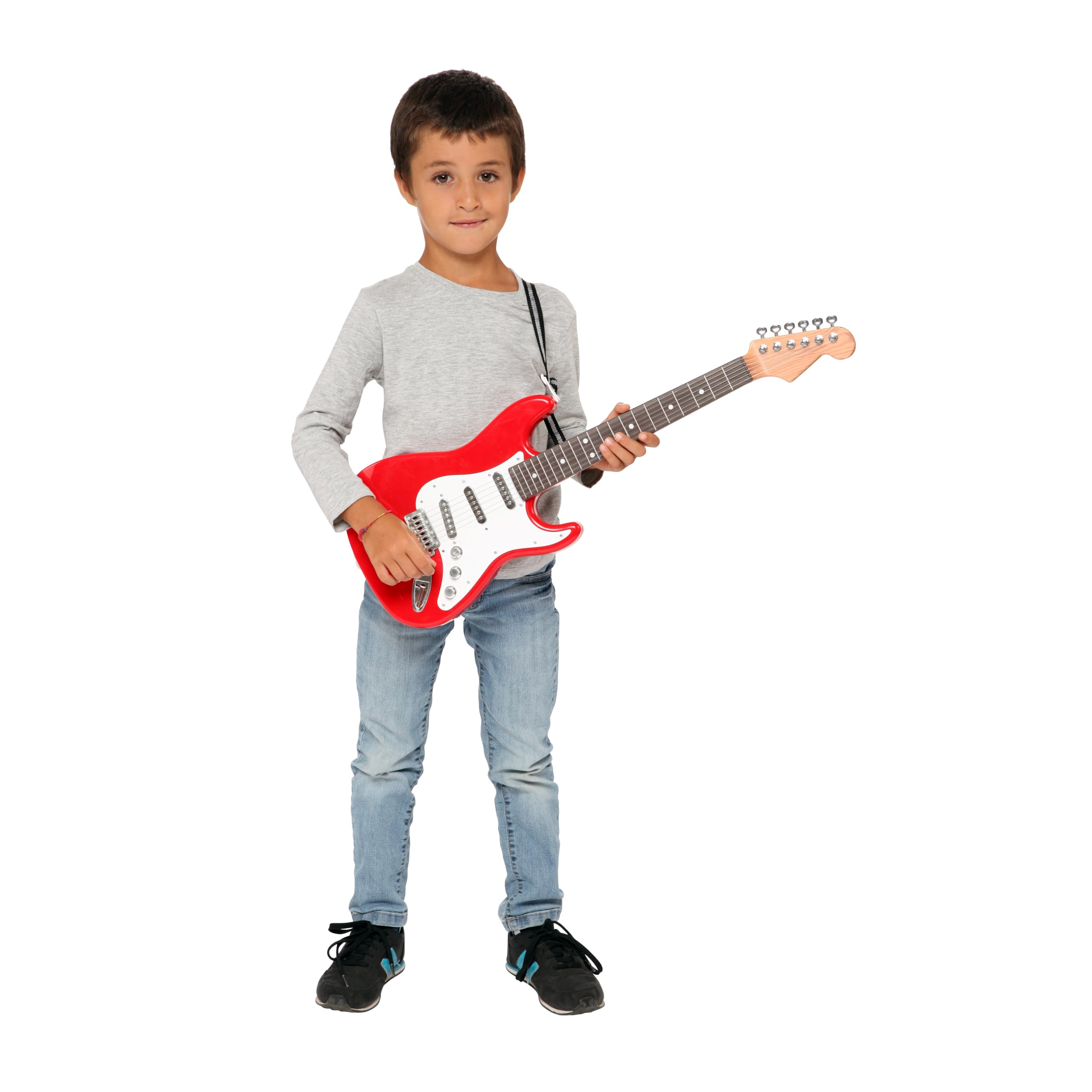 Bontempi | ElectroGroove - Elektroniczna gitara basowa Rock do potężnych wibracji i innowacyjnych rytmów, czerwono-biała