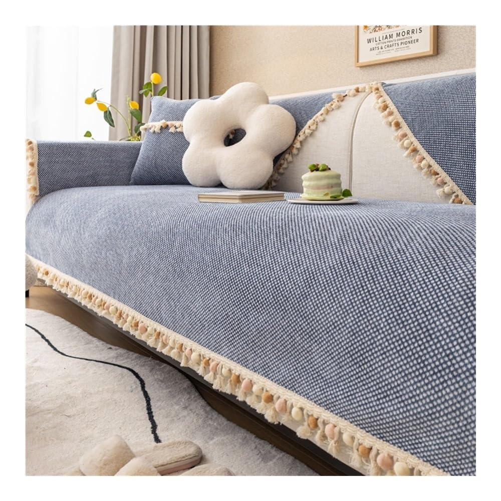 Housse de canapé en chenille haut de gamme jeté de fauteuil doux anti-rayures de qualité