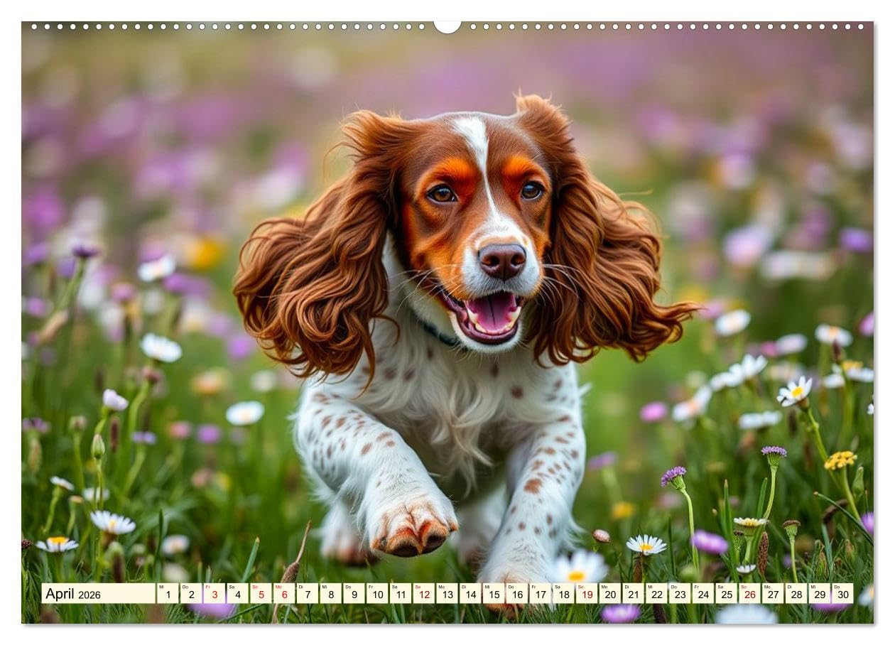 American Cocker Spaniel (hochwertiger Premium Wandkalender 2026 DIN A2 quer), Kunstdruck in Hochglanz: Zauberhafter Familien-und Begleithund (CALVENDO Tiere)