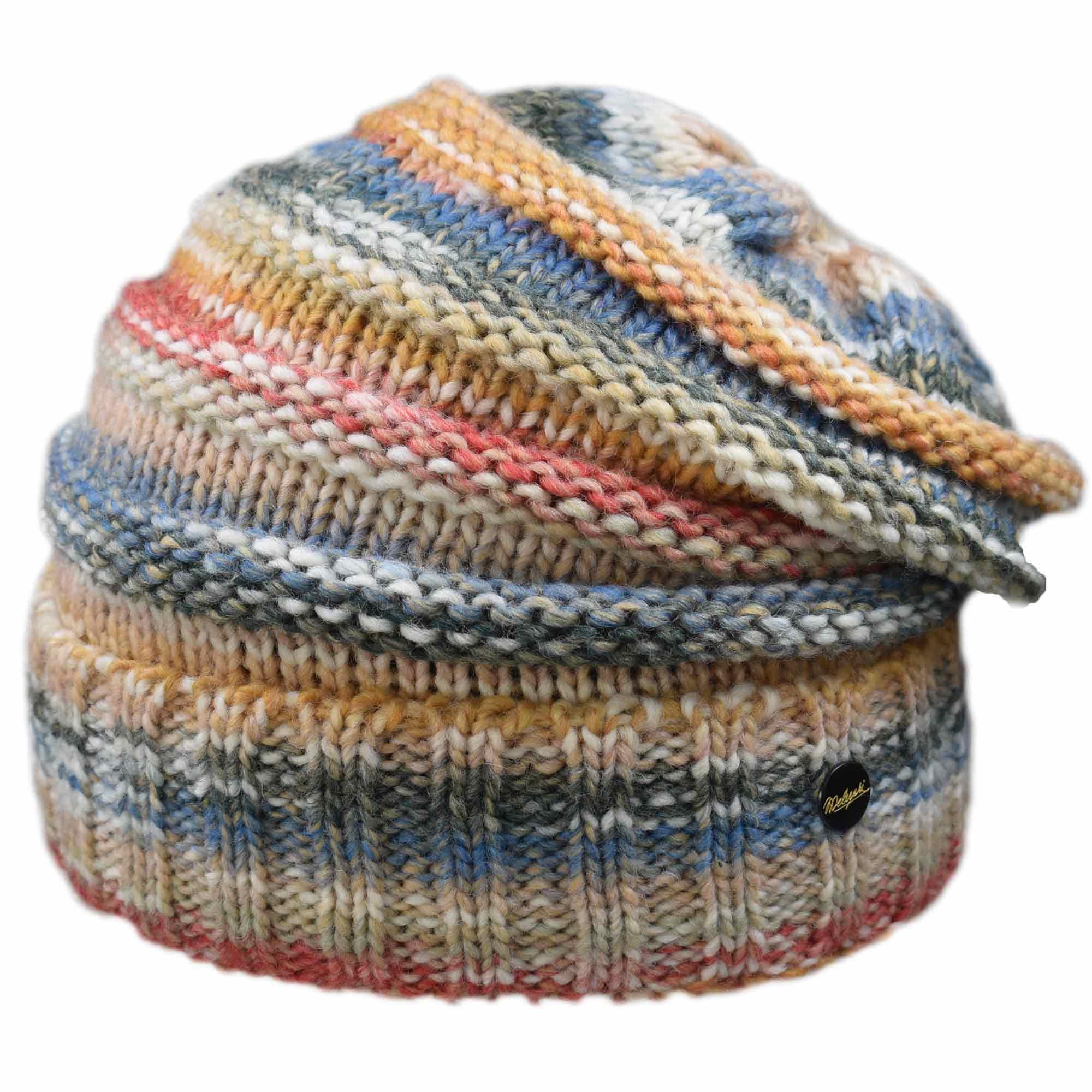 Melegari Berretto di Maglia Long Beanie colorato | Cornelia | Misto Lana | Protezione Interna di Fleece Morbido | manifattura Tedesca di Alta qualità | Unisex
