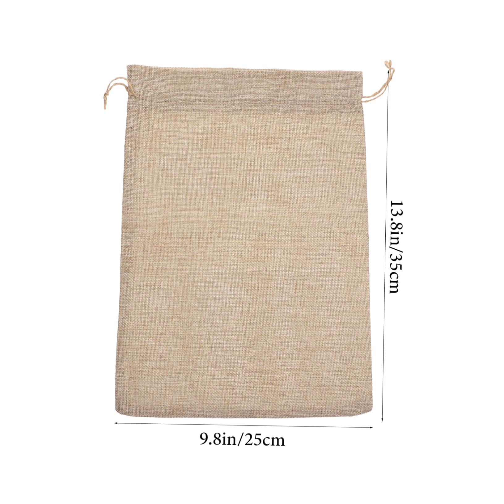 YOSADIER Sacchetti Regalo in Juta Coulisse 10pz, Sacchetti di Cotone e Juta 10x14 Pollici per Bomboniere, Feste, Natale, Matrimoni, Regali Personalizzati
