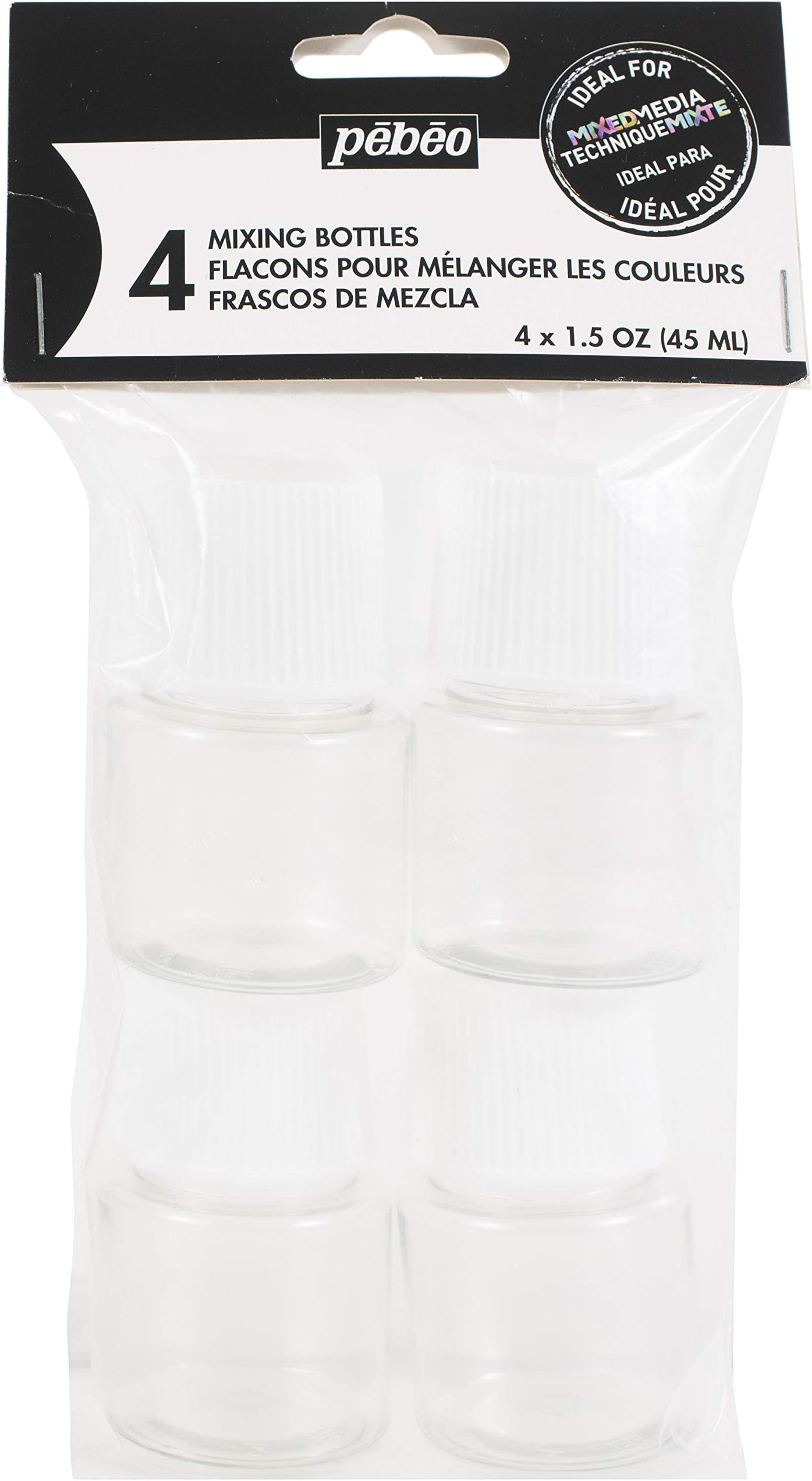 PEBEO EMPTY BOTTLE 45ML 4/PKG