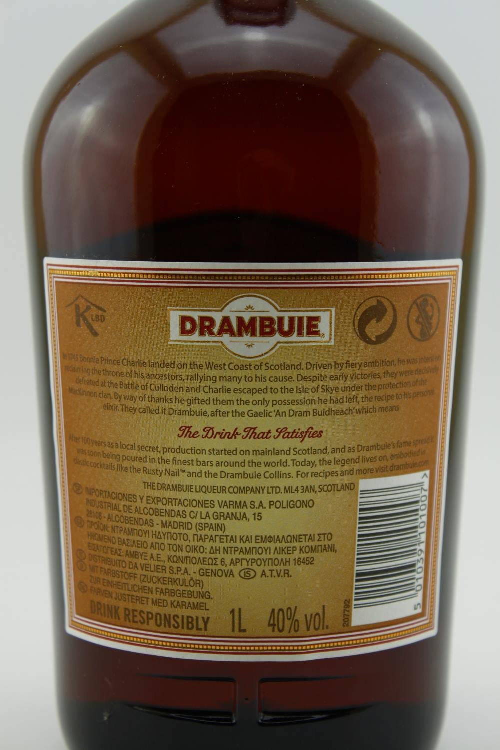 Drambuie 40% 1 lt. - Prince Charles Edward Stuart's Likör