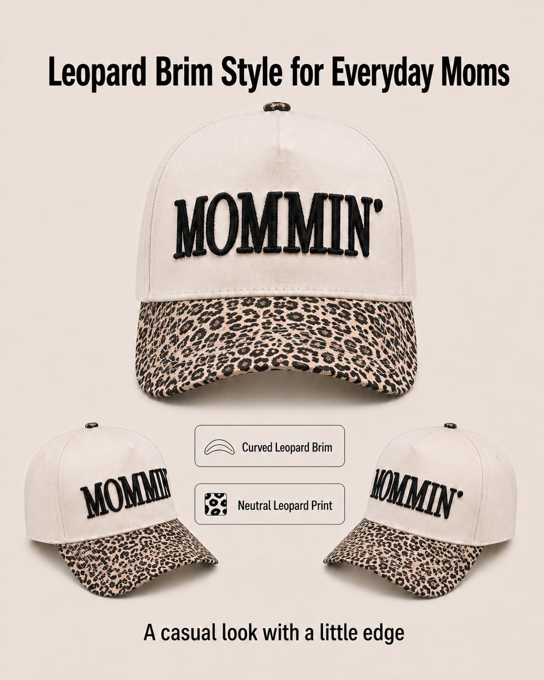 Mommin Trucker Hat for Women, Adjustable Embroidered Mom Baseball Cap -Christmas Mothers Day Birthday Gifts for Mom & Wife