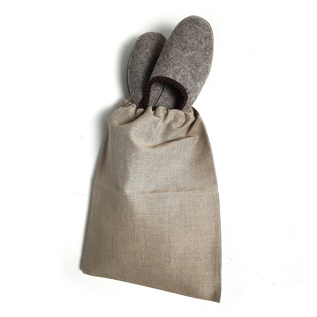 linen shoe bag