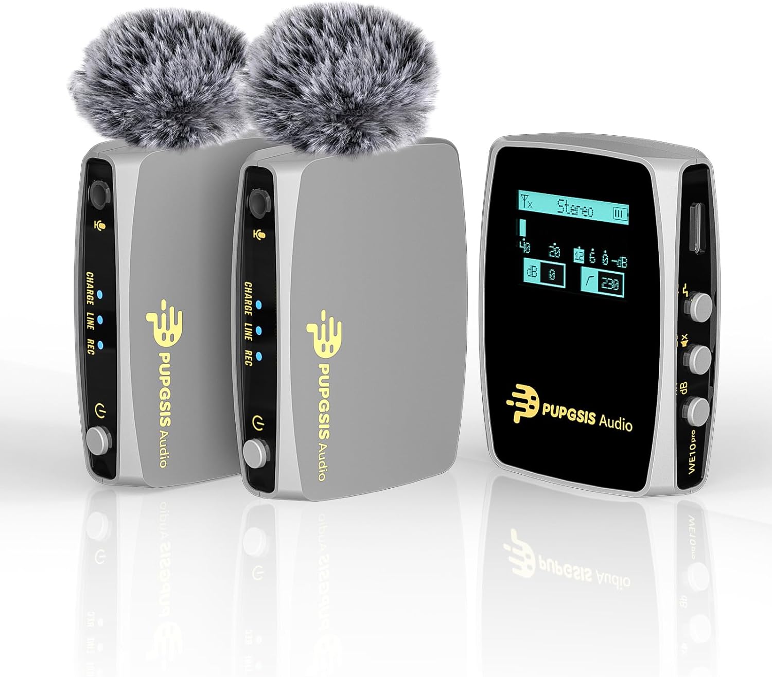 Wireless Lavalier Microphone for Camera,Phone,20H Recording Wireless Microphones with Dual TX,64GB TFcard Slot,328ft Microfonos Inalambricos Professional Noise Reduction for Podcast Equipment Bundle