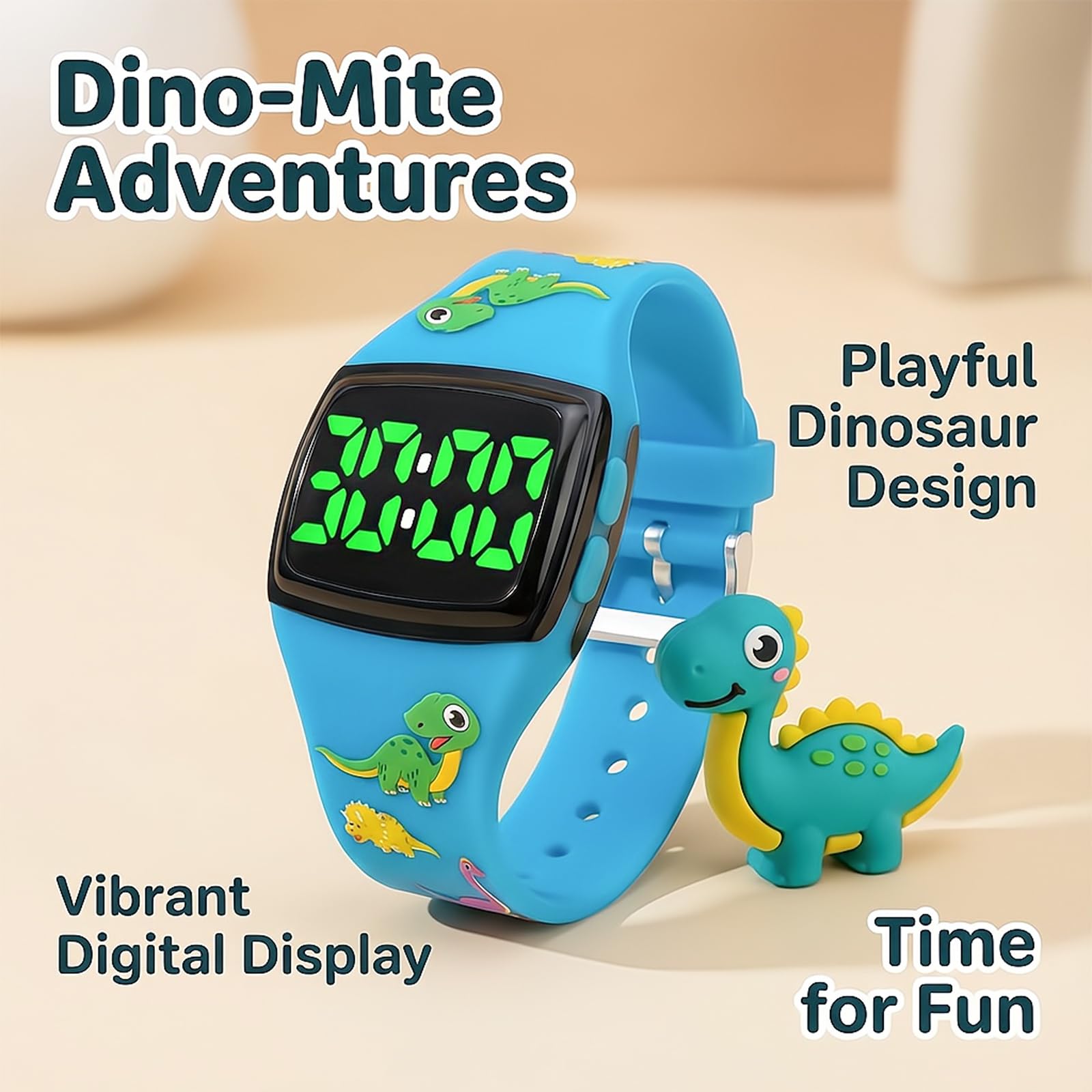 SKYROKU Reloj de silicona para niños con temporizador de entrenamiento para ir al baño con luces intermitentes y tonos musicales, ayuda para entrenamiento de inodoro para niños pequeños, resistente al