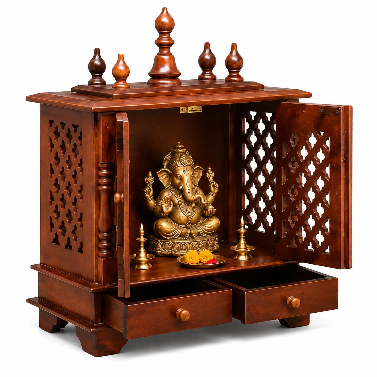 Wooden Home Temple - Pooja Mandir for Spiritual Space -6 Wooden Home Temple - Pooja Mandir for Spiritual Space -6