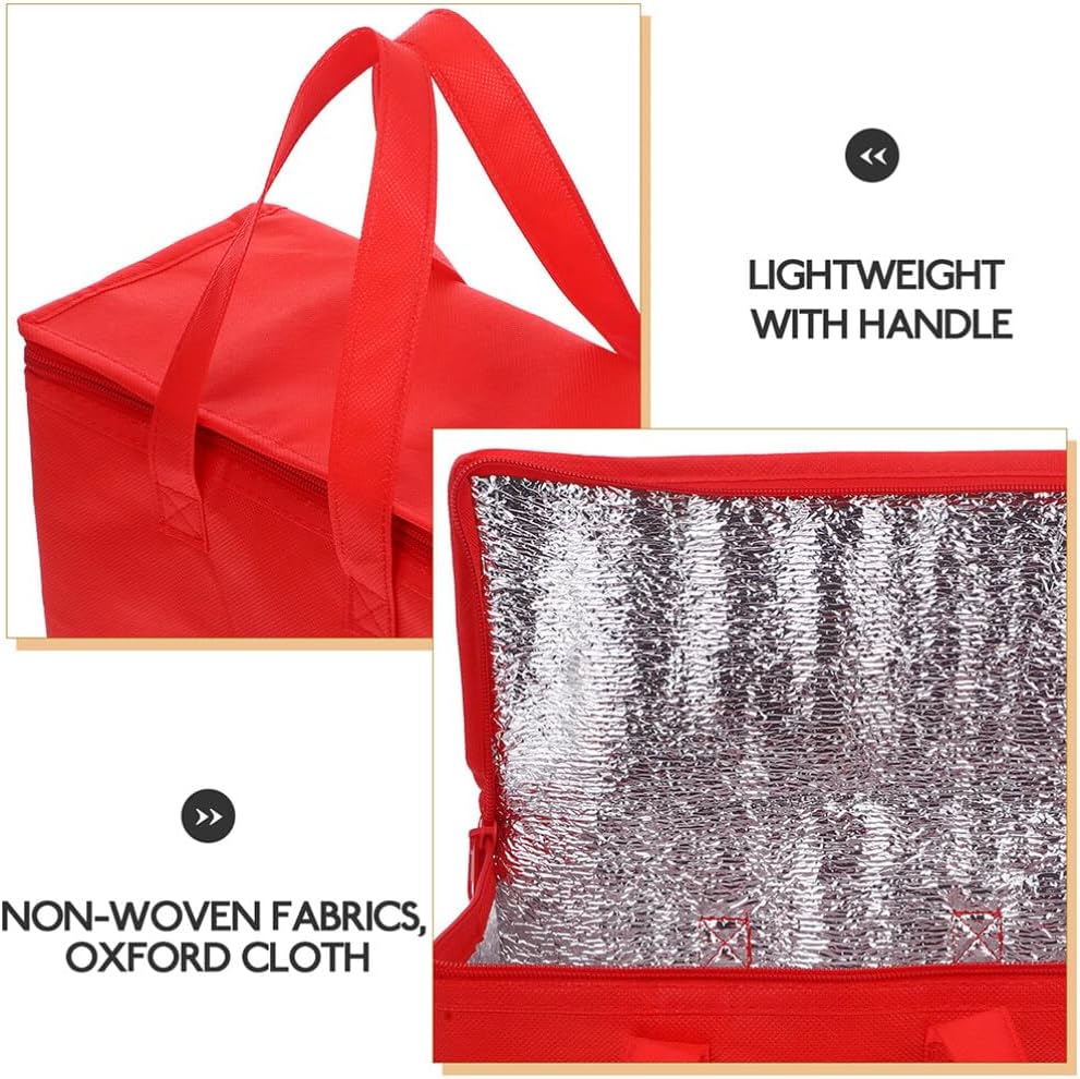 SUPVOX Insulated Food Deliverys Bag - 2pcs Insulated Pizza Deliverys Bags Grocery Shopping Bags Thermal Tote Cooler Keep Food Warm Catering Bags Lunch Bag