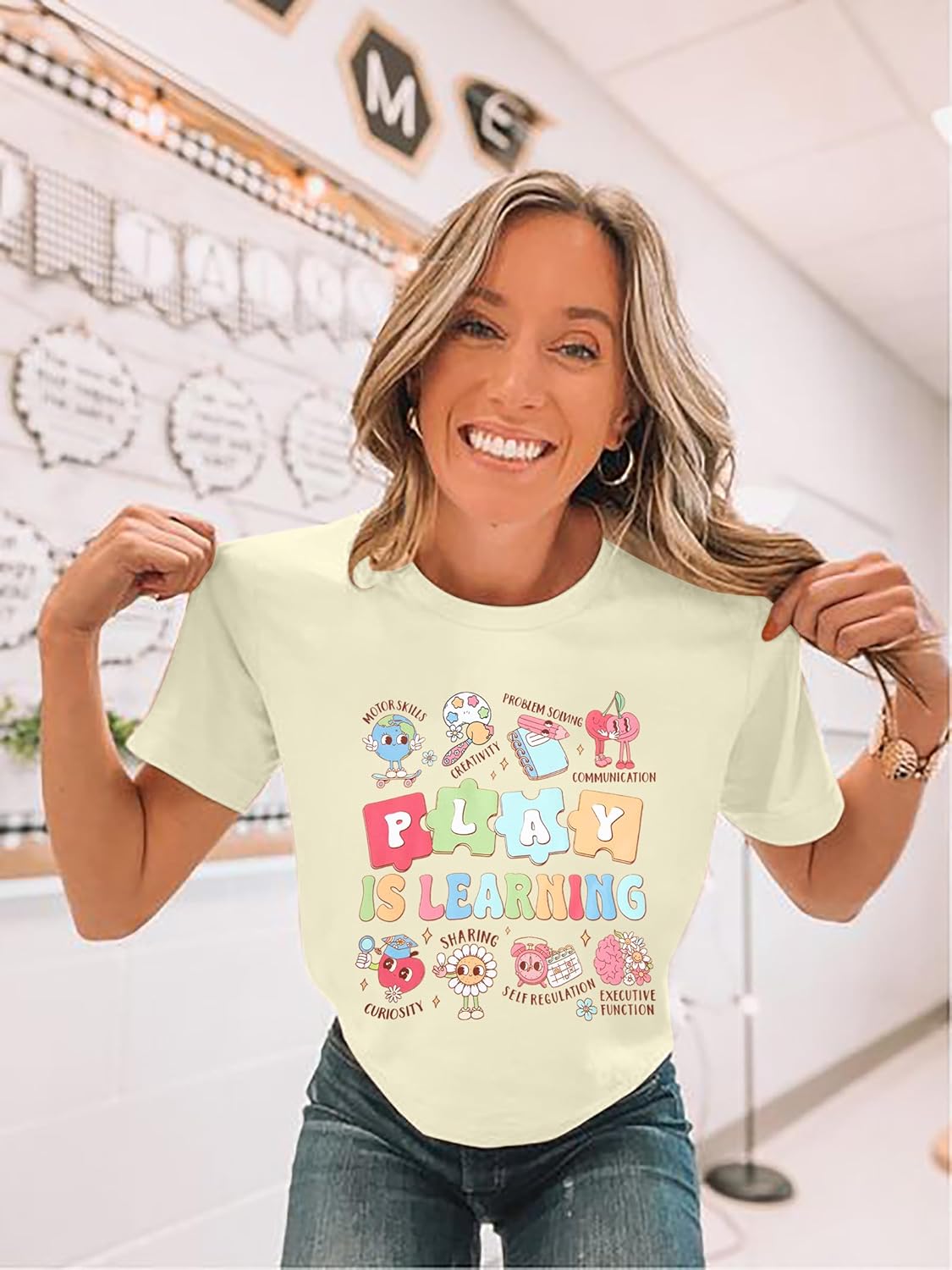 Teacher Shirts Womens Bow Teacher Graphic Tees Cute Teacher Appreciation Gifts Shirt Summer Casual Short Sleeve Tops - Image 4