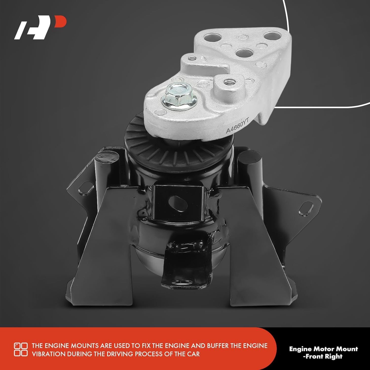 A-Premium Front Right Passenger Side Engine Motor Mount Compatible with Mitsubishi Mirage 2014-2021, Mirage G4 2017-2022, 1.2L