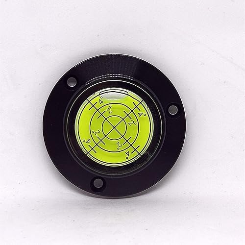 Miniatura 3 de Aleación de aluminio nivel universal Mini nivel redondo burbuja burbuja nivel nivel diámetro 1.969 in altura 0.453 in (1PCS) - negro