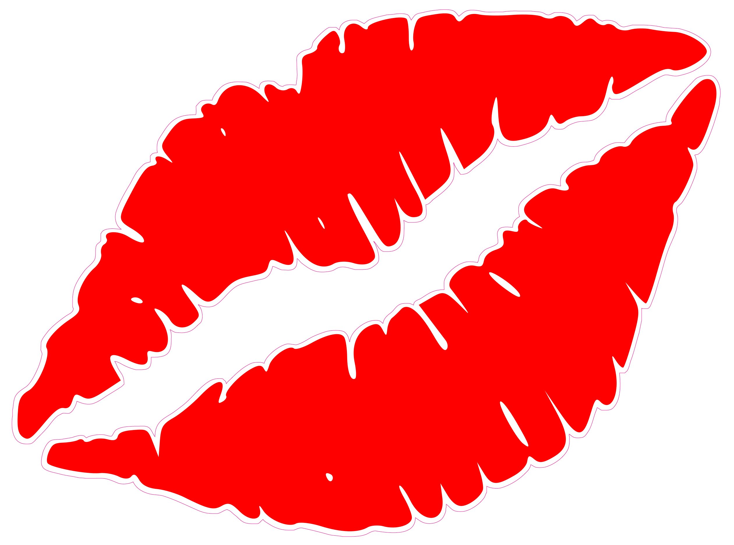 Nostalgia Decals Red Lips Decal 5" in The United States