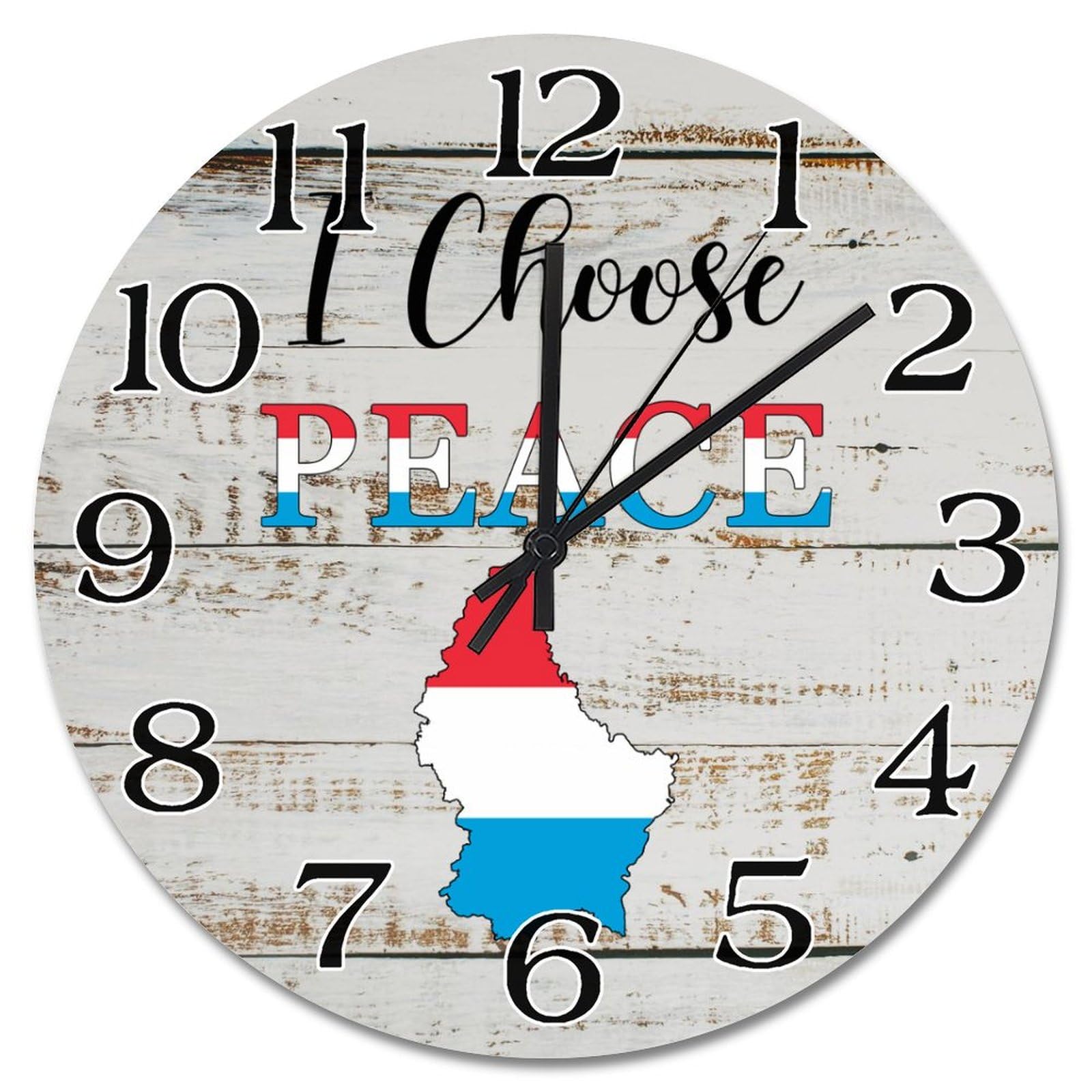 Horloge murale Luxembourg de qualité supérieure horloge à piles rustique 38cm